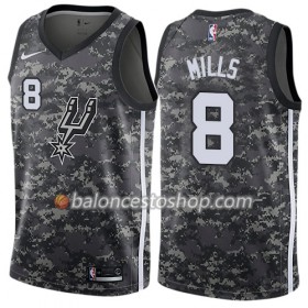 Camiseta Hombre NBA San Antonio Spurs Patty Mills 8 Nike City Edition Negro Swingman